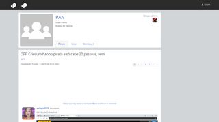
                            7. OFF: Criei um habbo pirata e só cabe 20 pessoas, vem - PAN - pandlr