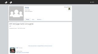 
                            13. OFF: Vem jogar Gartic com a gente - PAN - pandlr