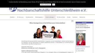 
                            2. Offene Ganztagsschule am COG - Nachbarschaftshilfe Unterschleißheim