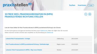
                            12. Offene Stellen als Med. Praxiskoordinator/in (MPK) praxisleitende ...