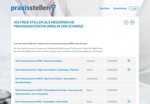 
                            7. Offene Stellen als Medizinische Praxisassistentin ... - Praxisstellen.ch