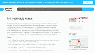 
                            12. Offene Stellen Fachhochschule Kärnten - Academic Positions