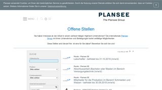 
                            4. Offene Stellen Group | Plansee
