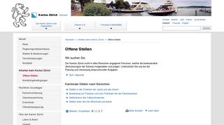 
                            8. Offene Stellen - Kanton Zürich