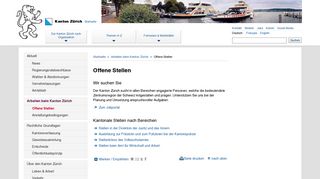 
                            6. Offene Stellen - Kanton Zürich