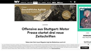 
                            7. Offensive aus Stuttgart: Motor Presse startet drei neue Zeitschriften ...