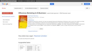 
                            7. Offensives Marketing im E-Business: Loyale Kunden gewinnen - ...