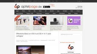
                            7. Öffentliche Beta von iOS 9 und OS X 10.11 jetzt verfügbar - Apfelpage
