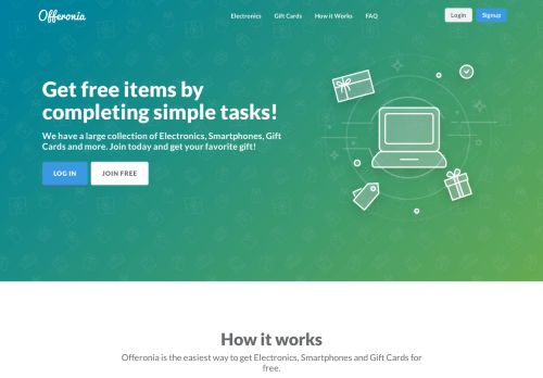 
                            1. Offeronia - Complete tasks, earn points and get free items