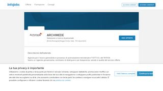 
                            9. Offerte di lavoro di ARCHIMEDE - Infojobs.it