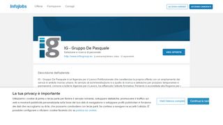 
                            6. Offerte di lavoro di IG - Gruppo De Pasquale - Infojobs.it