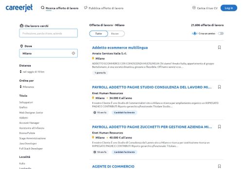
                            2. Offerte di lavoro - Milano | Careerjet.it