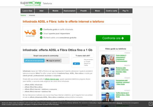 
                            12. Offerte Infostrada ADSL e Fibra: Tariffe Internet e Telefono - Telefonia