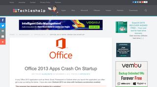 
                            9. Office 2013 Applications Crash When Started - Techieshelp.com
