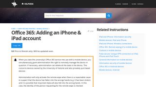 
                            6. Office 365: Adding an iPhone & iPad account | Helpdesk