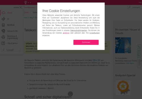 
                            12. Office 365: Aktionspreis der Deutschen Telekom - TelekomCLOUD