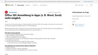 
                            7. Office 365 Anmeldung in Apps (z. B. Word, Excel) nicht - Microsoft ...