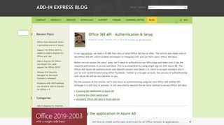 
                            5. Office 365 API – Authentication & Setup - Add-in Express