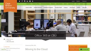 
                            12. Office 365 at CBU | Cape Breton University