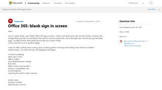 
                            5. Office 365: b lank sign in screen - Microsoft Community
