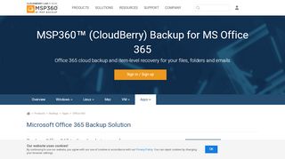 
                            5. Office 365 Backup Solution | CloudBerry Lab