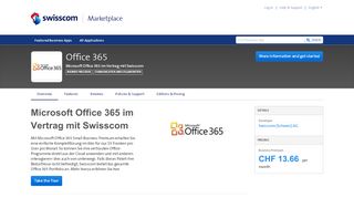 
                            10. Office 365 by Swisscom (Schweiz) AG | Swisscom Marketplace