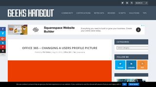 
                            9. Office 365 - Changing a users profile picture - Geeks Hangout