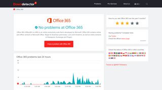 
                            8. Office 365 down? Current problems and outages | Downdetector