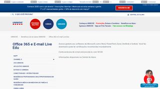 
                            2. Office 365 e E-mail Live Edu - UNINOVE