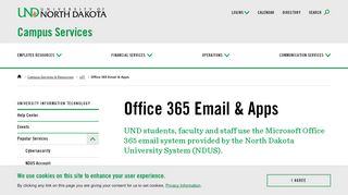 
                            9. Office 365 Email & Apps | University of North Dakota - UND.edu