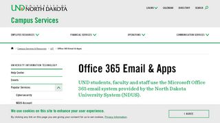 
                            7. Office 365 Email & Apps | University of North Dakota