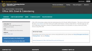 
                            13. Office 365: Email & Calendaring | Information Technology Services