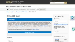 
                            1. Office 365 Email | Office of Information Technology - UCCS