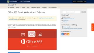 
                            10. Office 365 Email, Webmail and Calendar - University IT