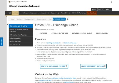 
                            13. Office 365 - Exchange Online | Office of Information Technology