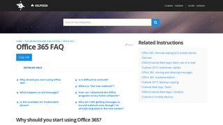 
                            7. Office 365 FAQ | Helpdesk