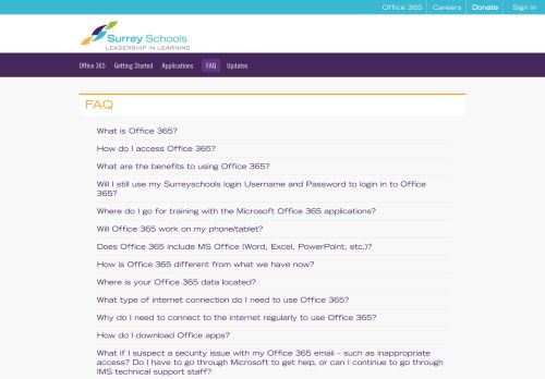 
                            9. Office 365 - FAQ - Surrey Schools