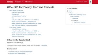 
                            6. Office 365 for Faculty/Staff · Information Technology Group · Keene ...
