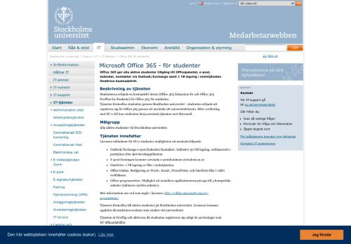 
                            8. Office 365 för studenter - Medarbetarwebben - Stockholms universitet