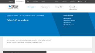 
                            11. Office 365 for students | Victoria University | Melbourne Australia