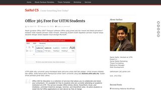
                            4. Office 365 Free For UiTM Students | Saiful CS