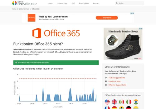
                            13. Office 365 funktioniert nicht? Aktueller Status und Probleme - Gibt es ...