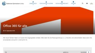 
                            10. Office 365 für alle - Bodensee-Gymnasium Lindau