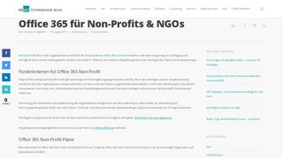 
                            9. Office 365 für Non-Profits & NGOs | Mehr erfahren im CONET-Blog