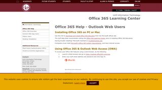 
                            10. Office 365 Help - Outlook Web Users - | ULM University of Louisiana at ...