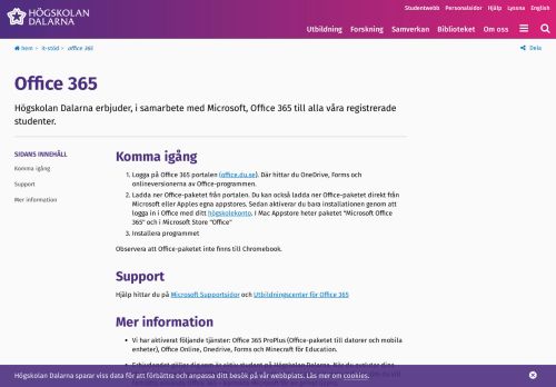 
                            8. Office 365 - Högskolan Dalarna
