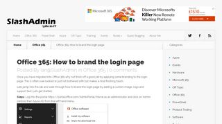 
                            6. Office 365: How to brand the login page | SlashAdmin \ Life in IT