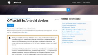 
                            9. Office 365 in Android devices | Helpdesk
