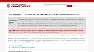 
                            8. Office 365 (iOS) - Configure the native email/calendar app for ...