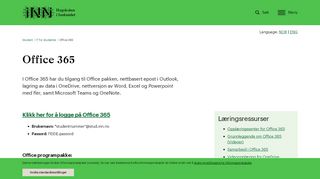 
                            12. Office 365 / IT for studenter / Student / Hovedsiden - INN.NO